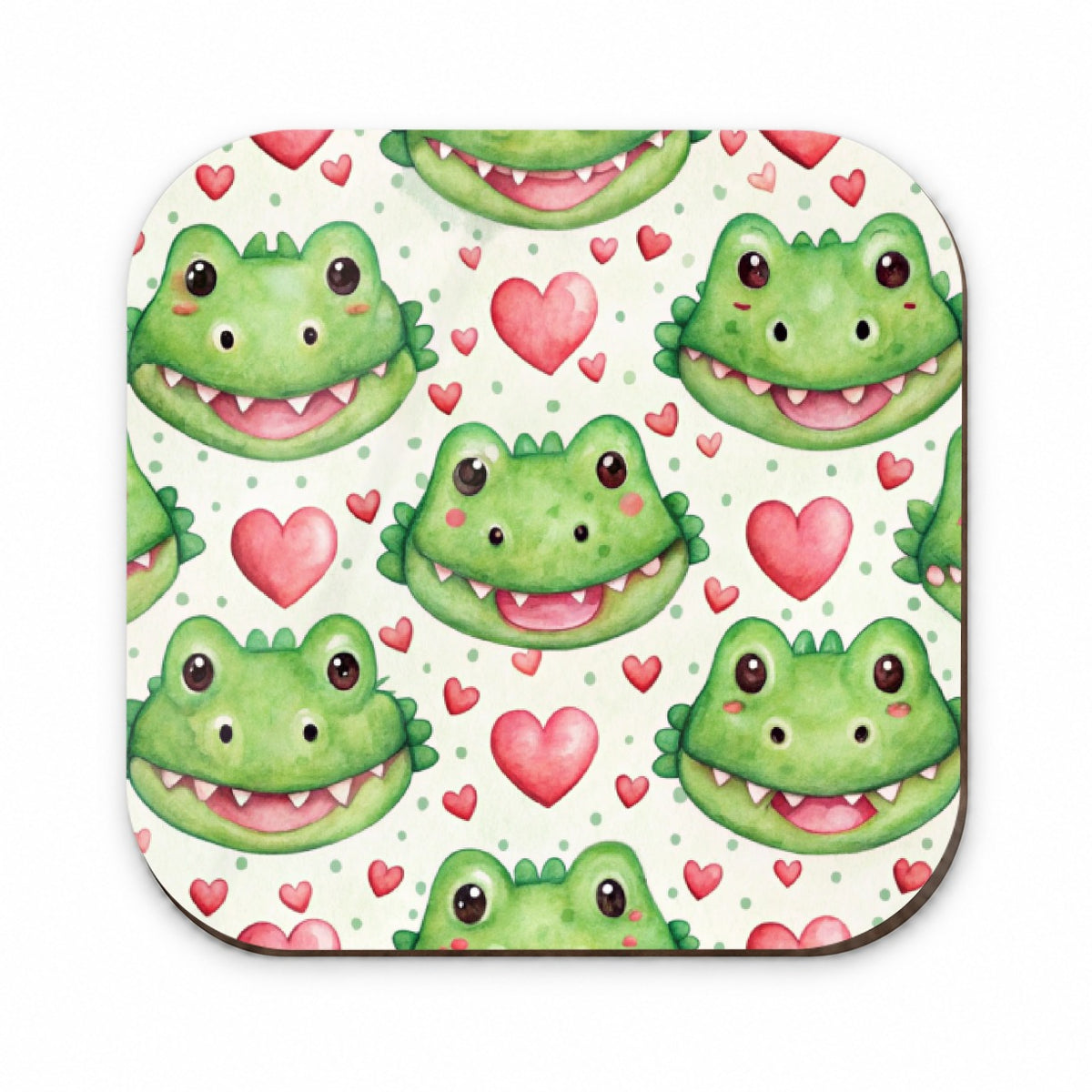 Cute Crocodile Alligator Faces Hearts Fridge Magnet