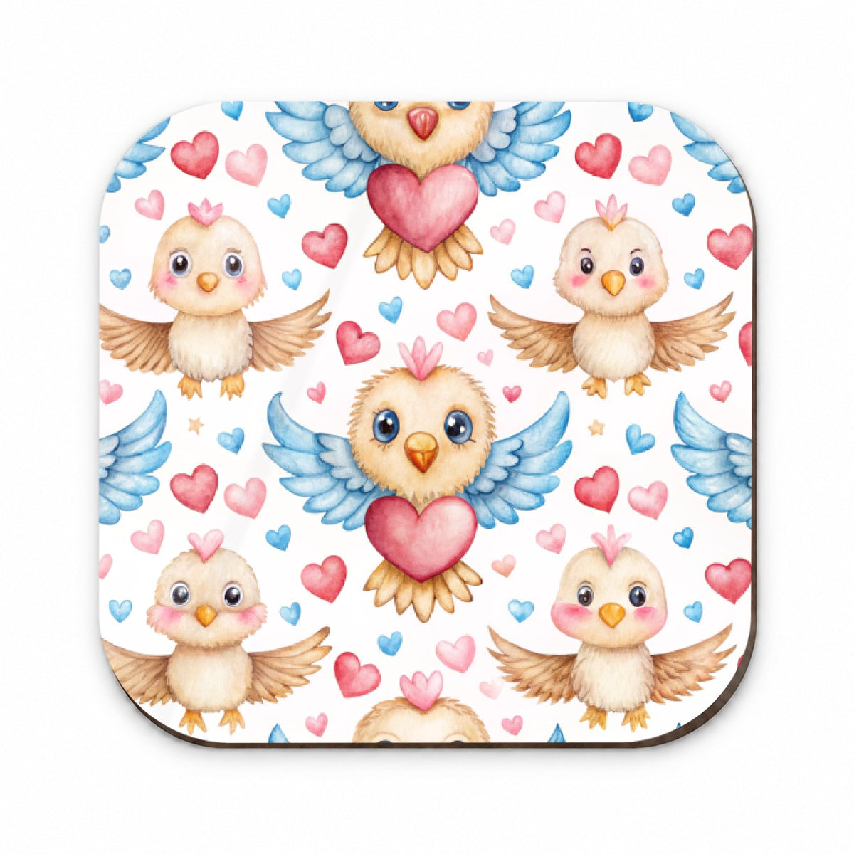 Cute Eagles Hearts Watercolor Fridge Magnet