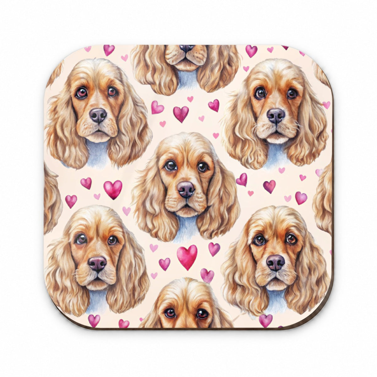 Cute English Cocker Spaniel Dog Faces Fridge Magnet