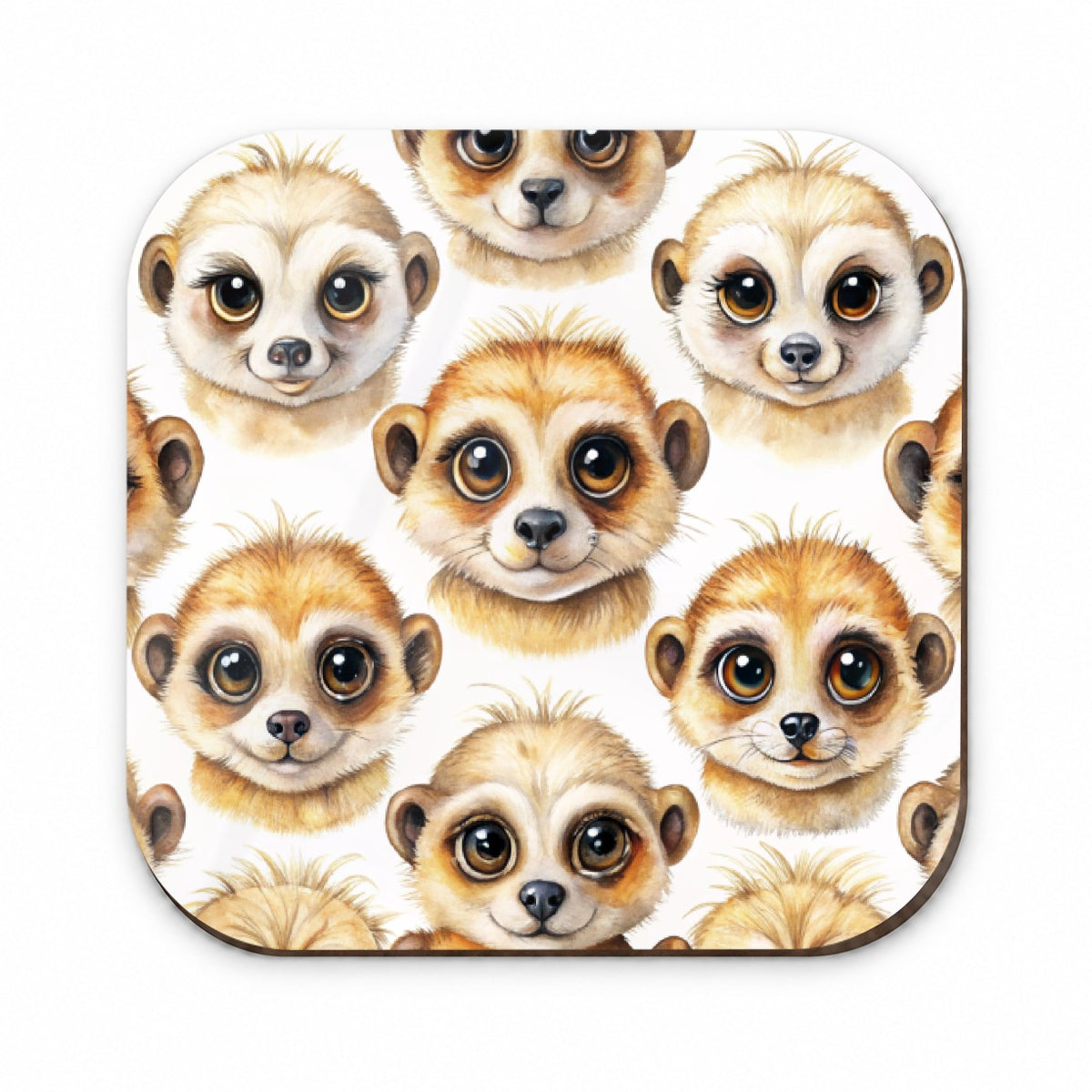 Cute Meerkat Faces Watercolor Fridge Magnet