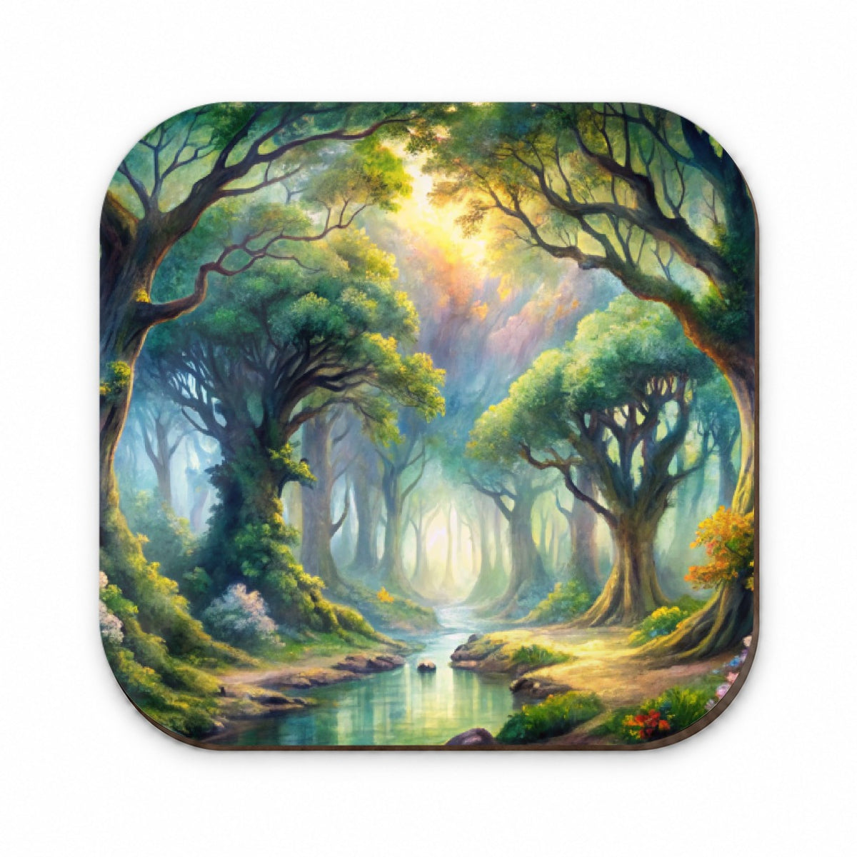 Elvish Elves Forest Fantasy Watercolor Design Fridge Magnet