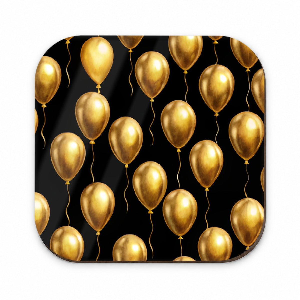 Gold Balloons Black Background Birthday Anniversary Fridge Magnet