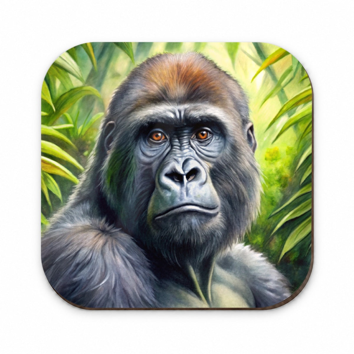 Gorilla In Rainforest Watercolor Fridge Magnet