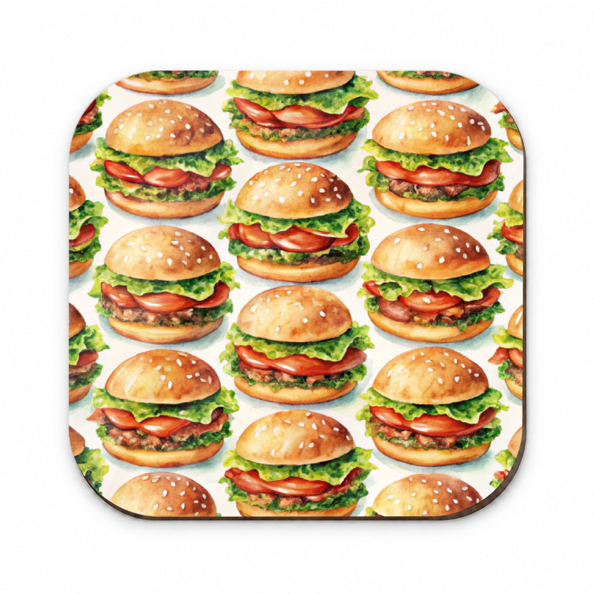 Hamburgers Watercolor Fridge Magnet