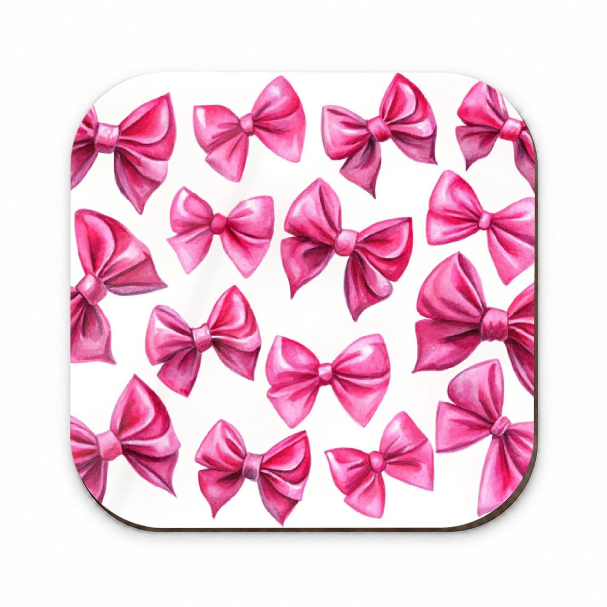 Hot Pink Scattered Coquette Bows Watercolor Fridge Magnet