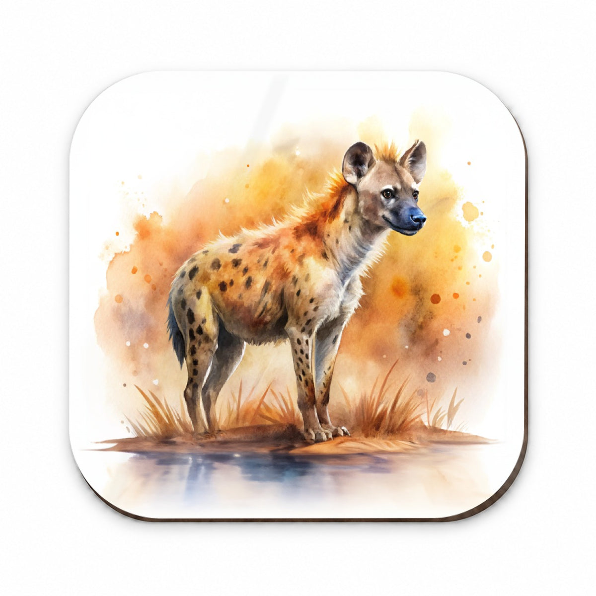 Hyena African Plain Watercolor Design Fridge Magnet