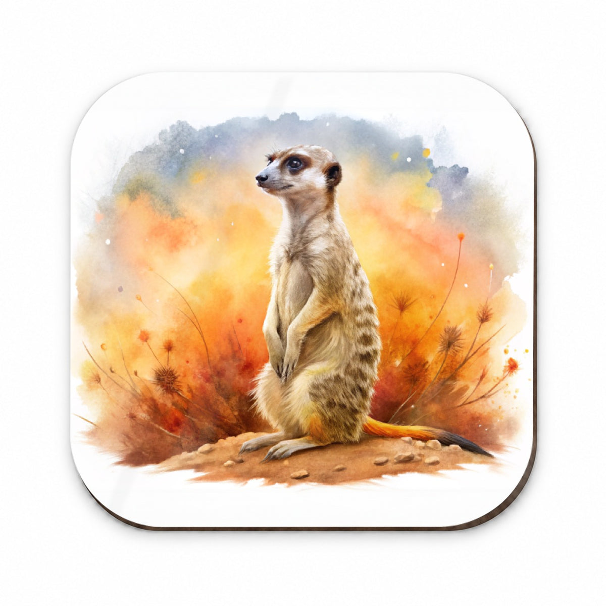 Meerkat African Plain Beautiful Watercolor Fridge Magnet