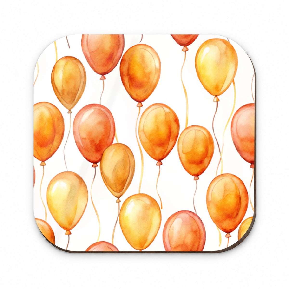 Orange Balloons Watercolor Birthday Fridge Magnet