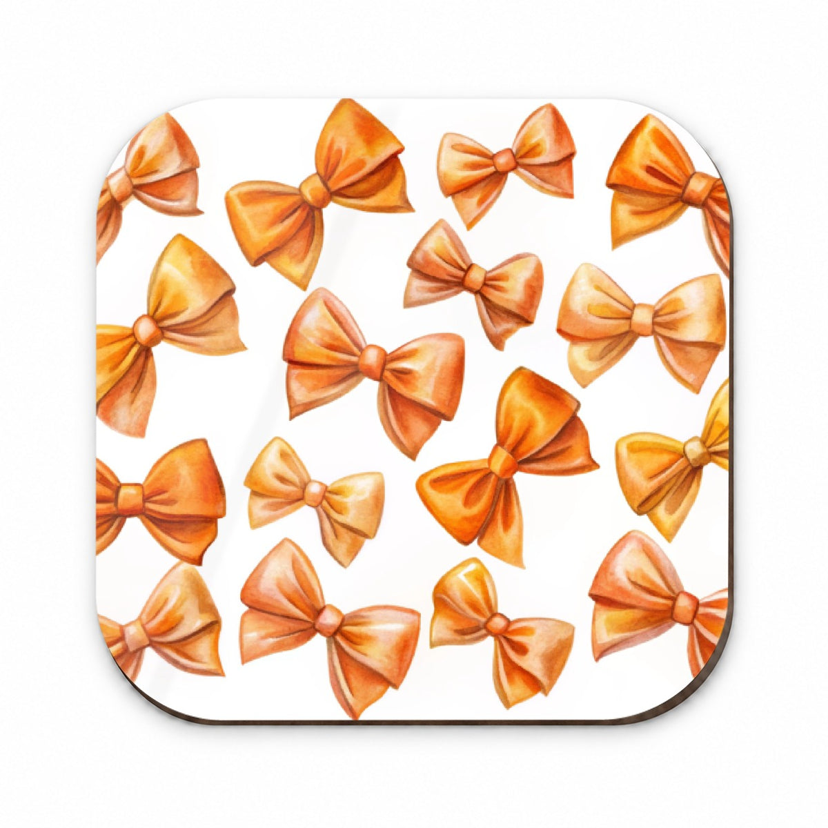 Orange Scattered Coquette Bows Watercolor Fridge Magnet