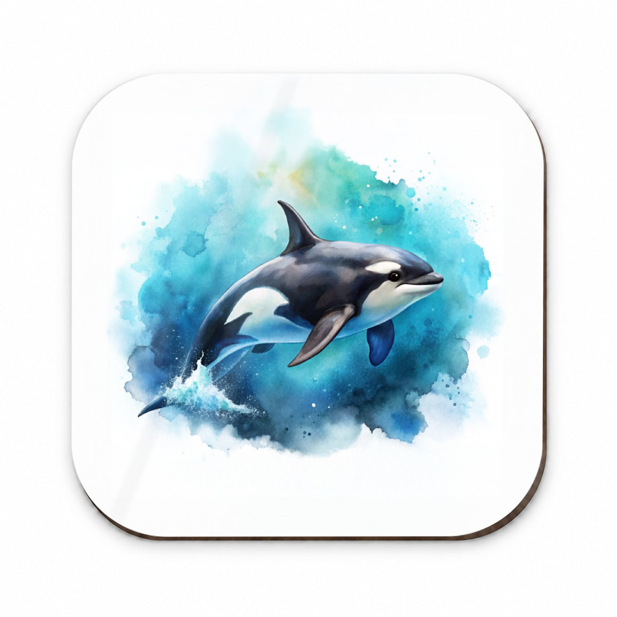 Orca Whale In Ocean Watercolor Design Fridge Magnet