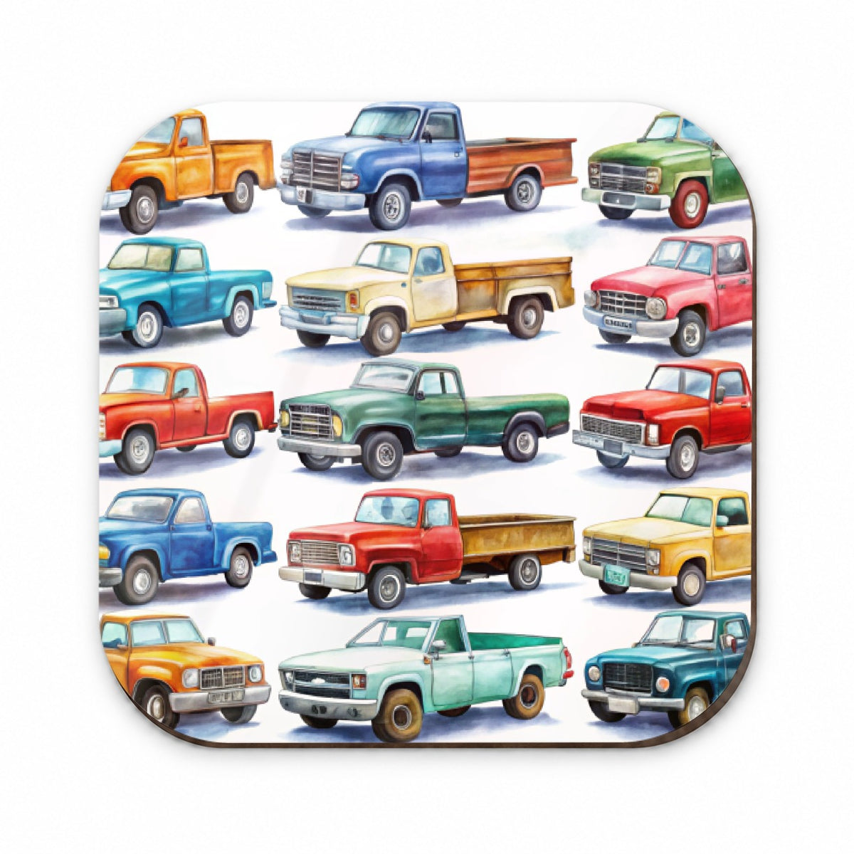 Pickup Trucks Watercolor Fridge Magnet