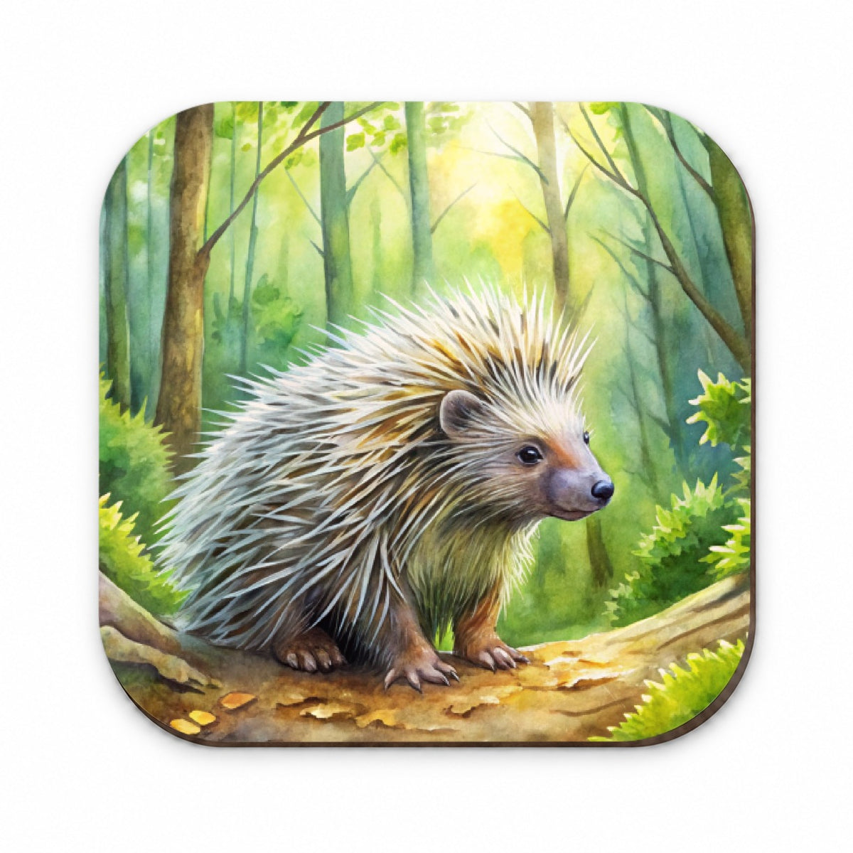 Porcupine In Forest Watercolor Fridge Magnet
