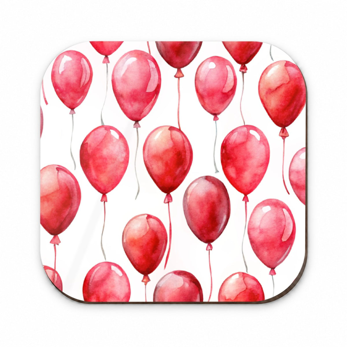 Red Balloons Watercolor Birthday Fridge Magnet