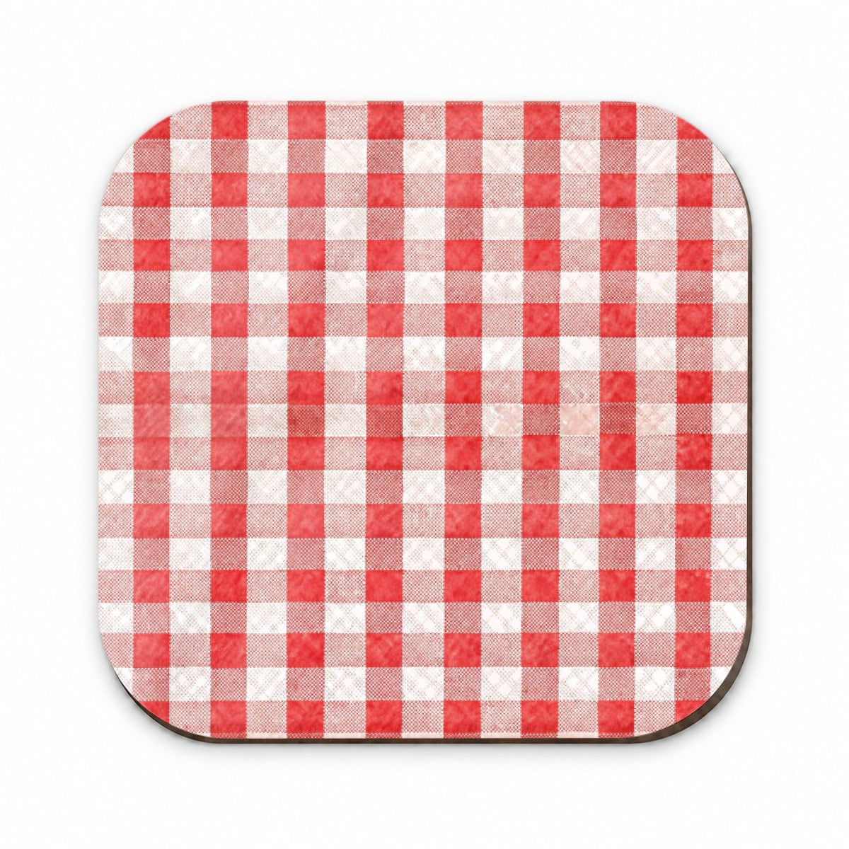 Red White Gingham Watercolor Fridge Magnet