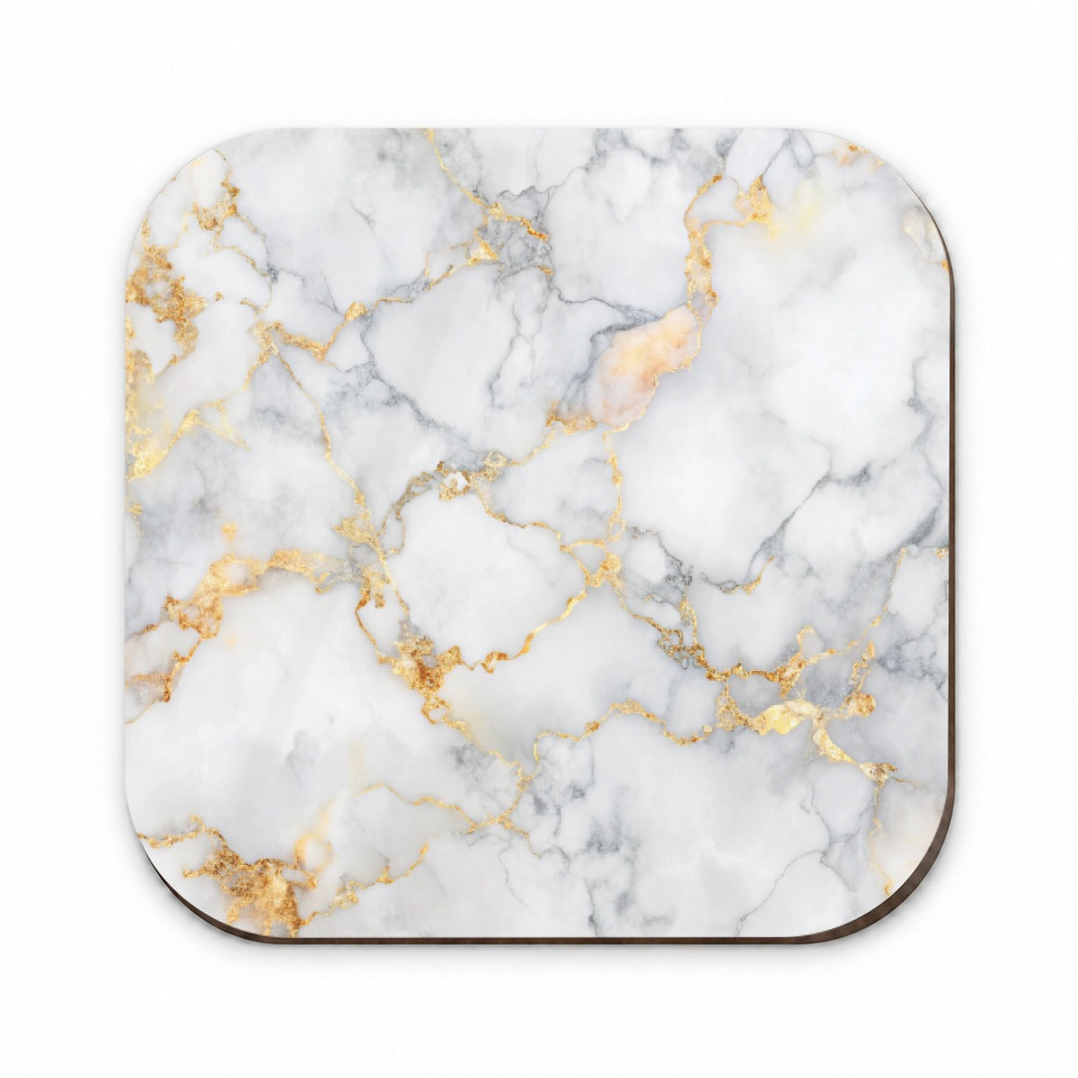 White Gold Marble Background Watercolor Fridge Magnet