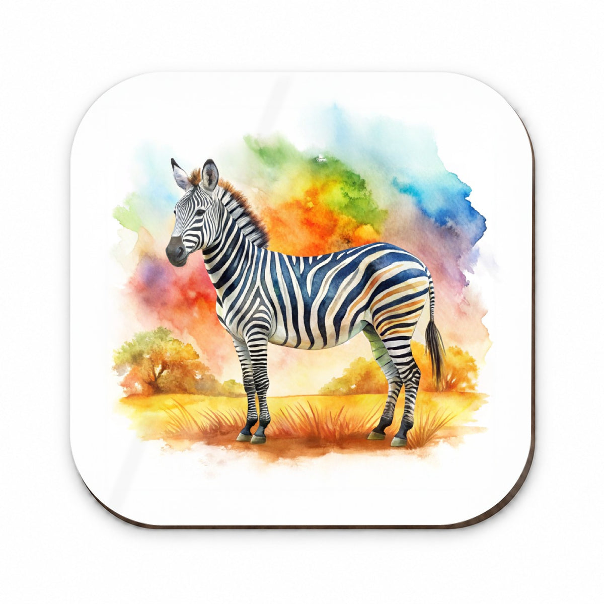 Zebra African Plain Watercolor Design Fridge Magnet