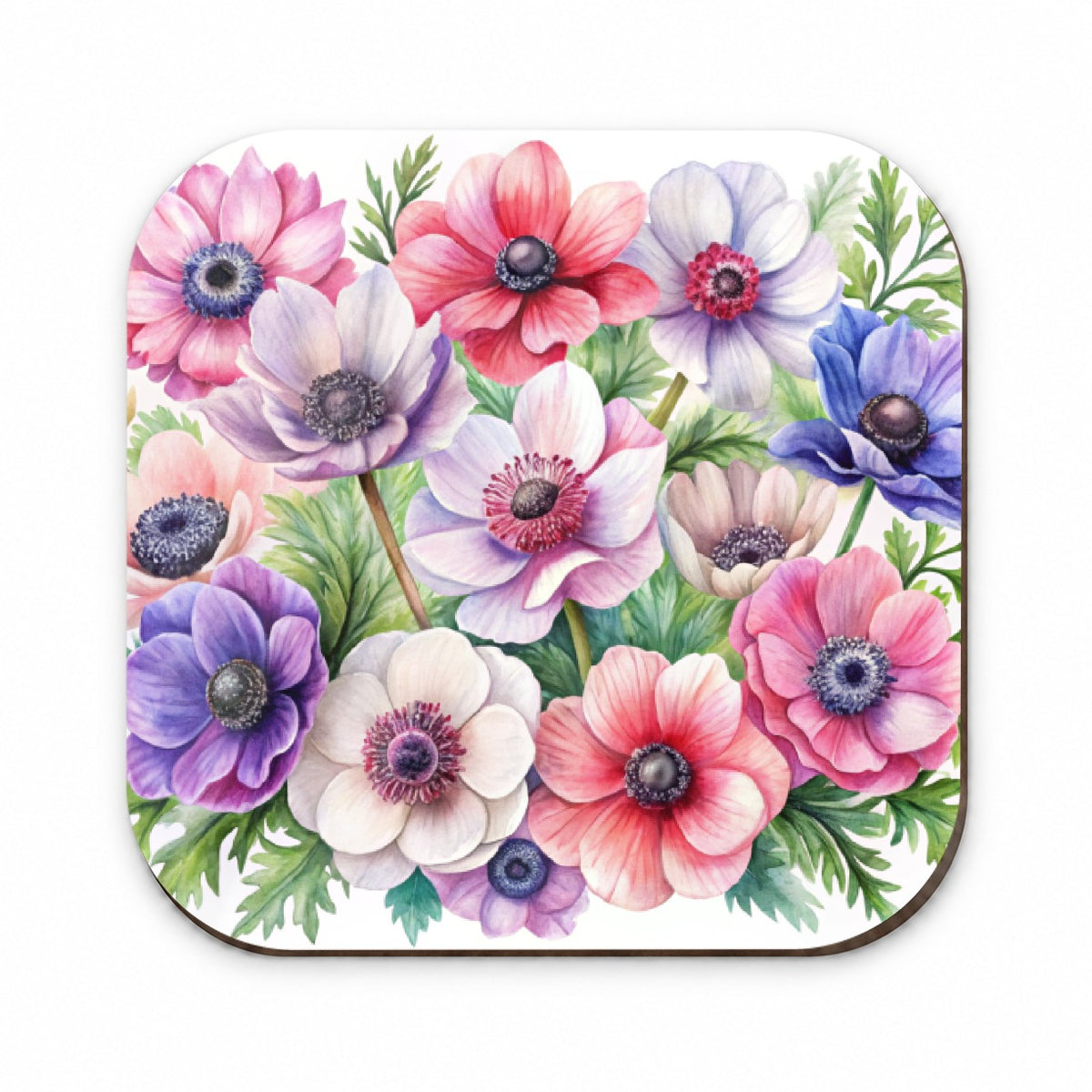 Anemone Flowers Watercolor Fridge Magnet