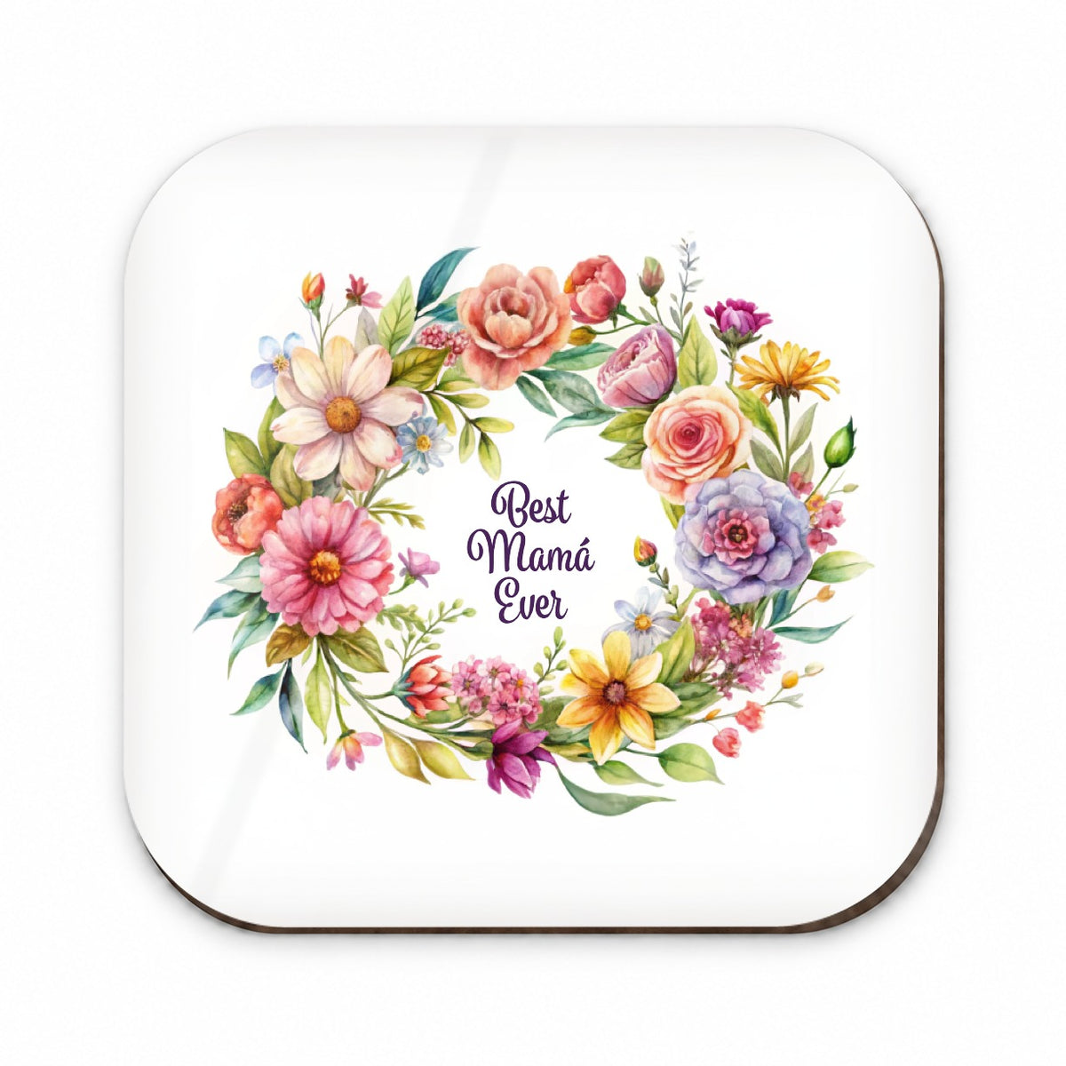 Best Mama Ever Spanish Mom Mother Flowers Fridge Magnet