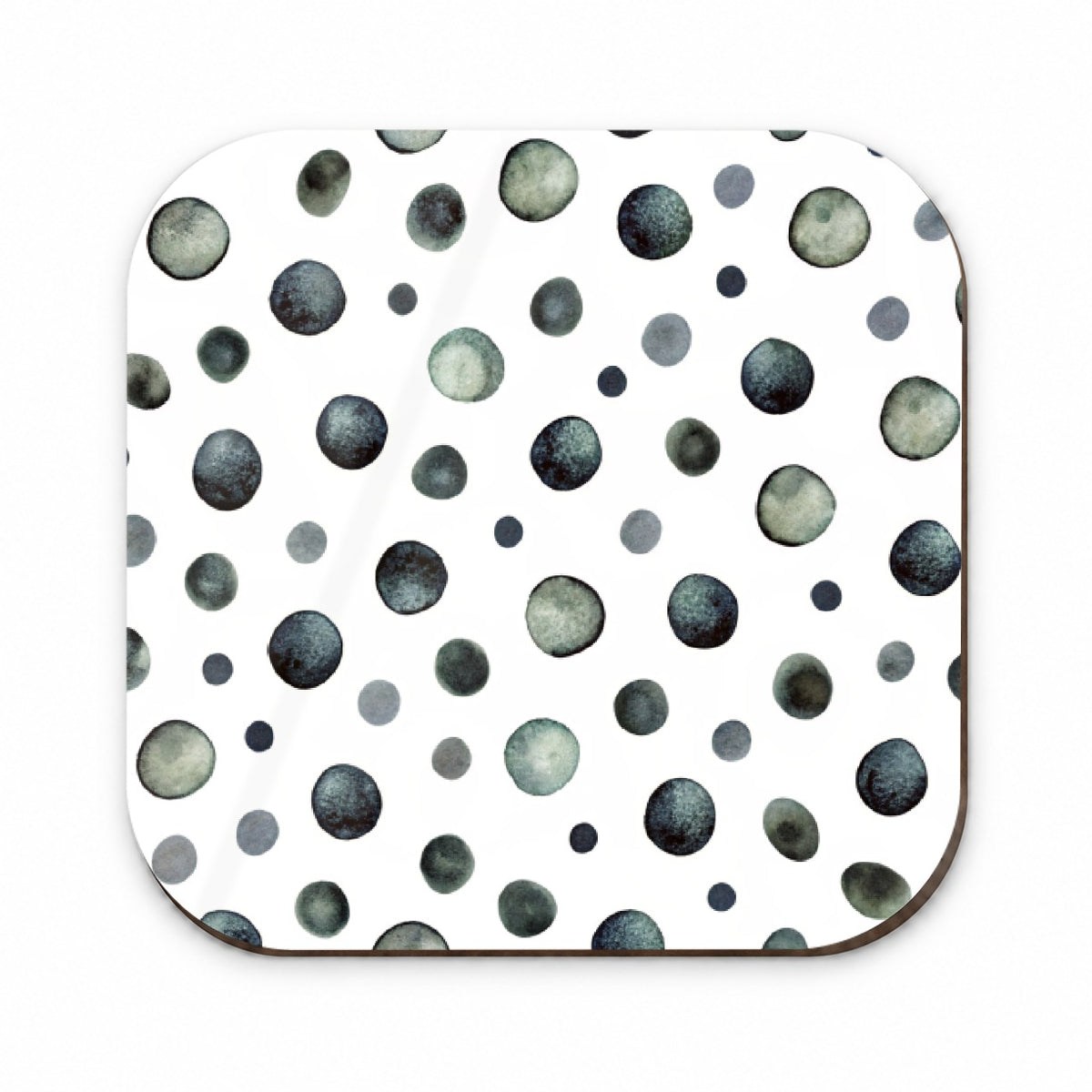 Black Polka Dots Fun White Background Fridge Magnet