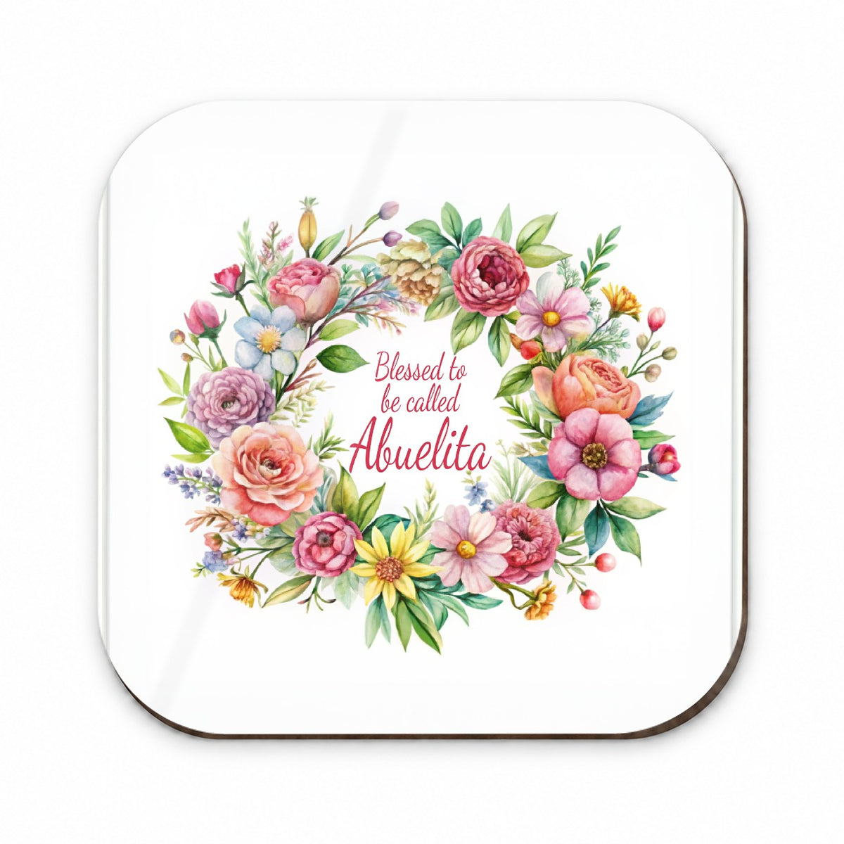 Blessed To Be Called Abuelita Spanish Grandma Flowers Floral Fridge Magnet