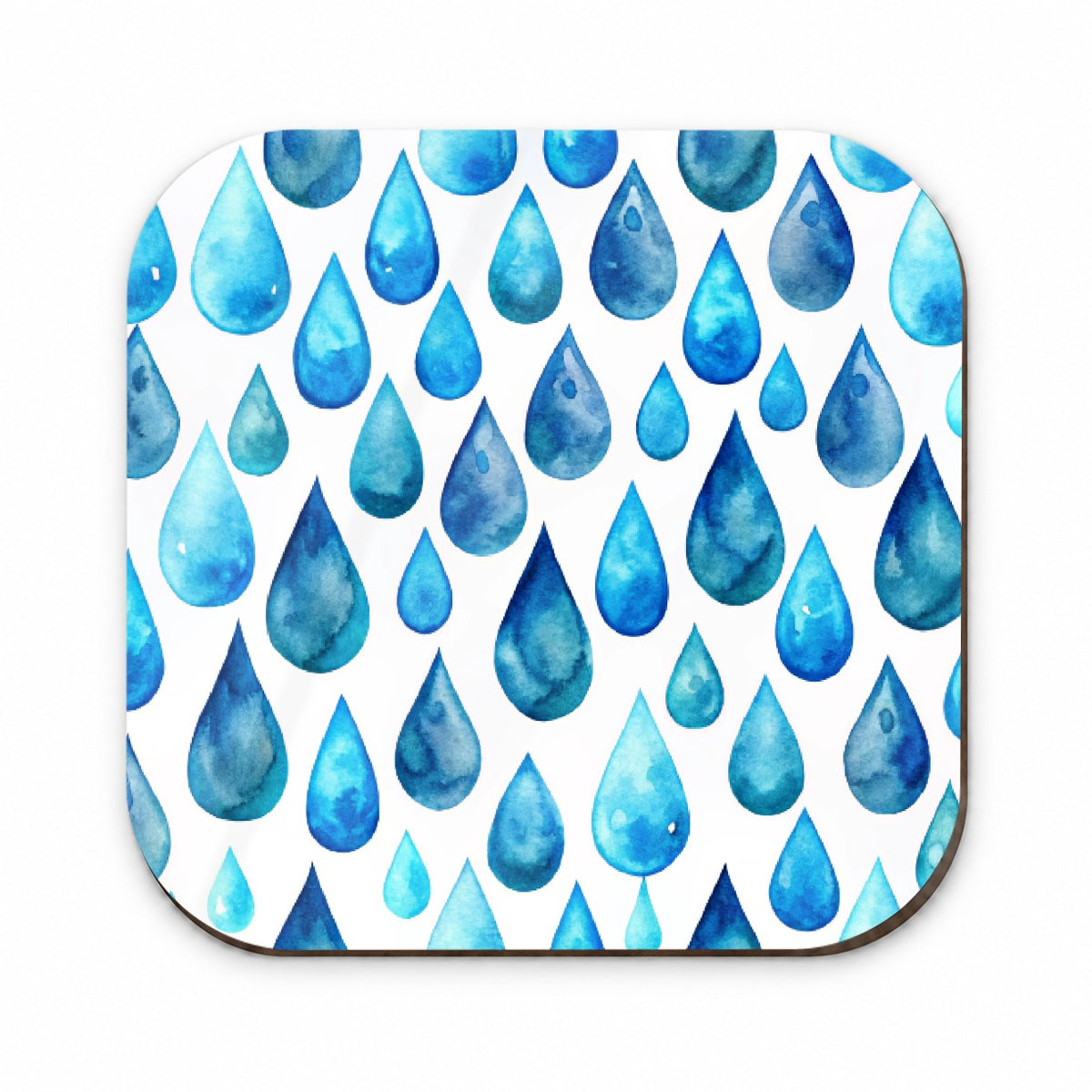 Blue Water Droplets Repeating Fridge Magnet