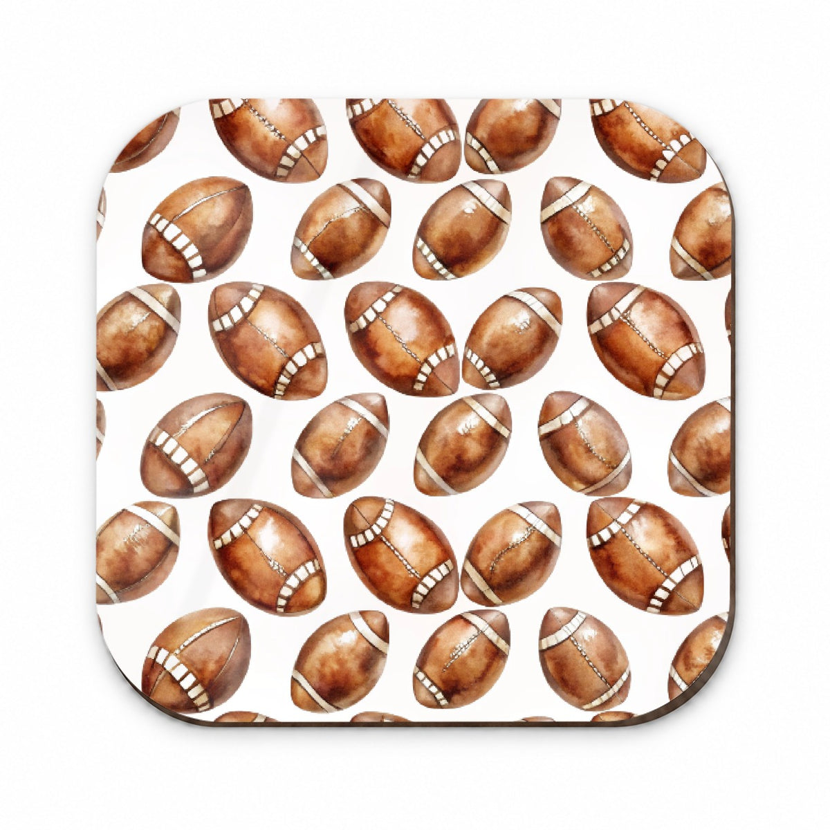 Bunch Of Brown Footballs Fridge Magnet
