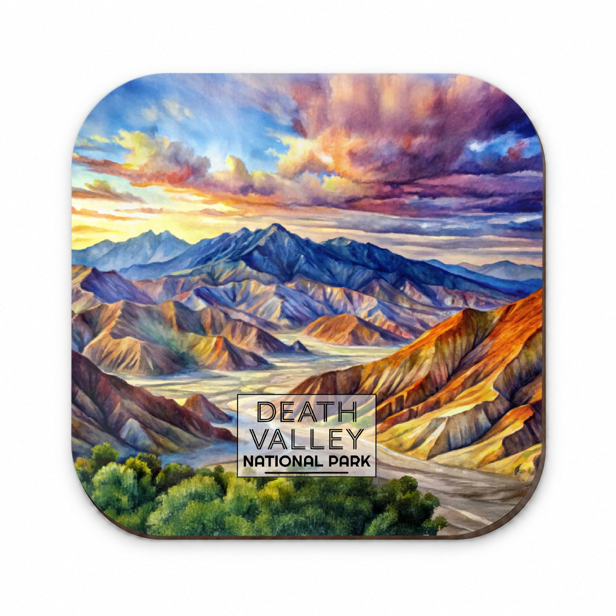 Death Valley National Park California Nevada Watercolor Fridge Magnet