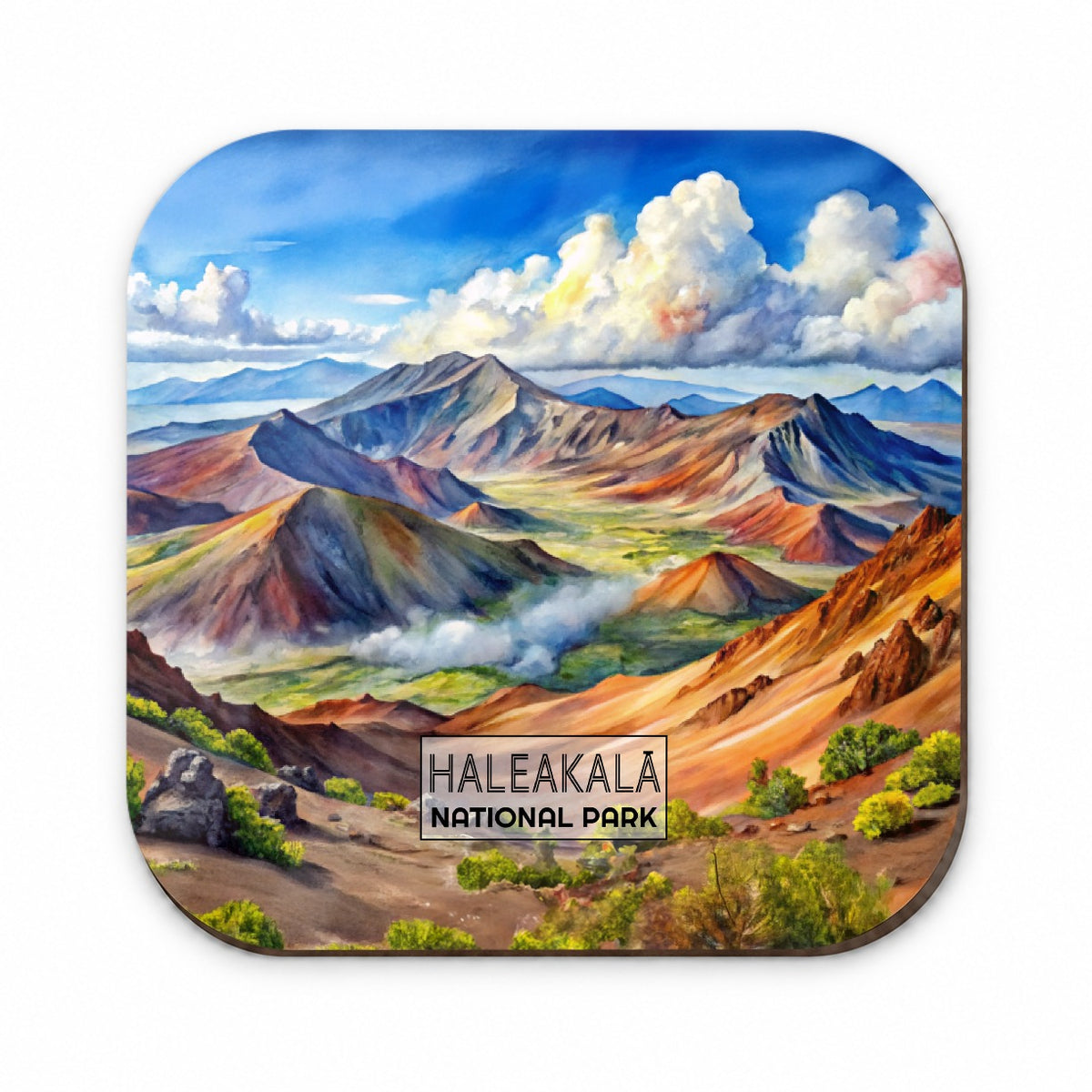 Haleakala National Park Hawaii Maui Watercolor Fridge Magnet