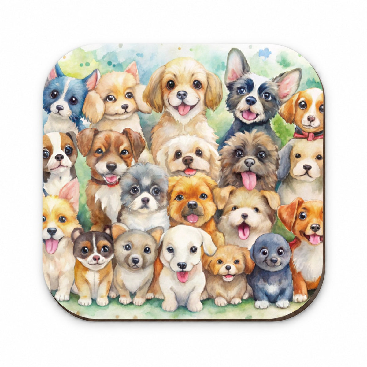 Lots Of Cute Dogs Watercolor Fridge Magnet