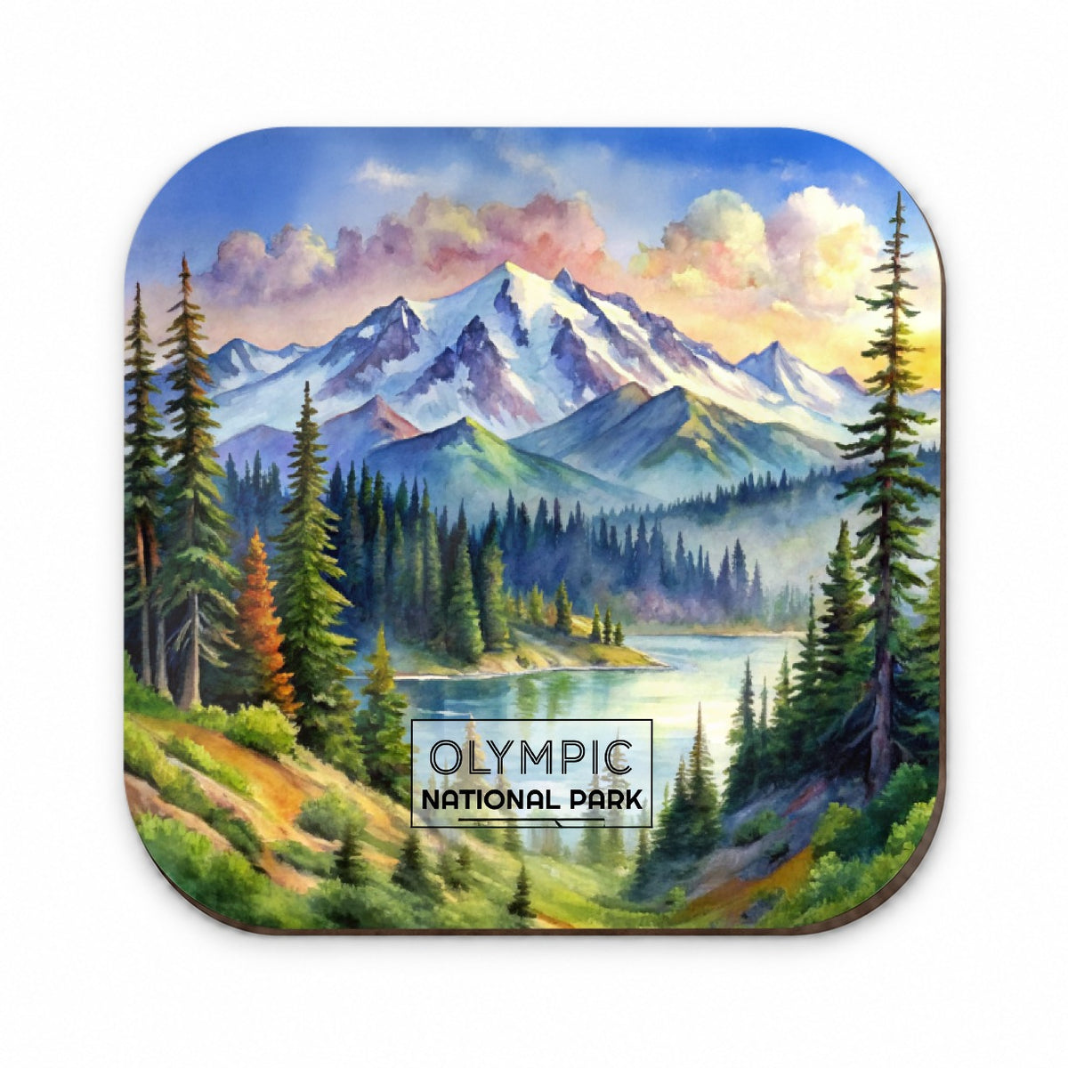 Olympic National Park Washington Watercolor Fridge Magnet