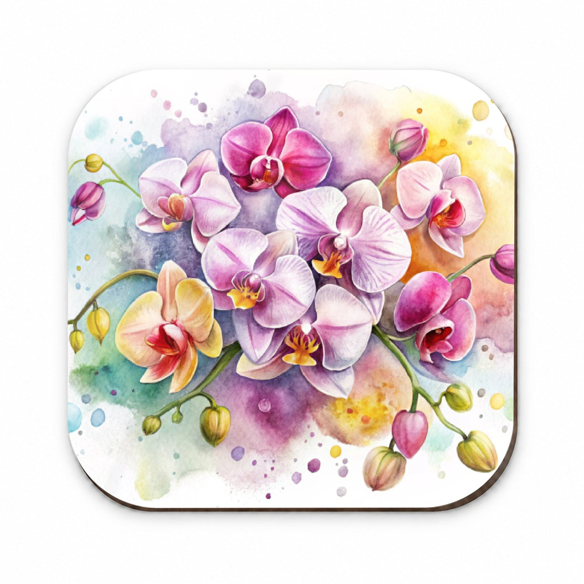 Orchids Flowers Watercolor Fridge Magnet