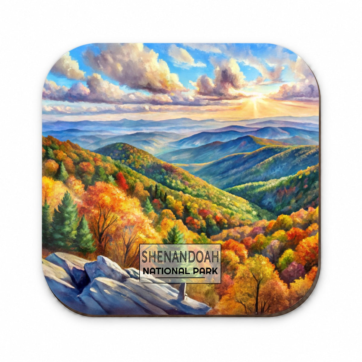 Shenandoah National Park Virginia Watercolor Fridge Magnet