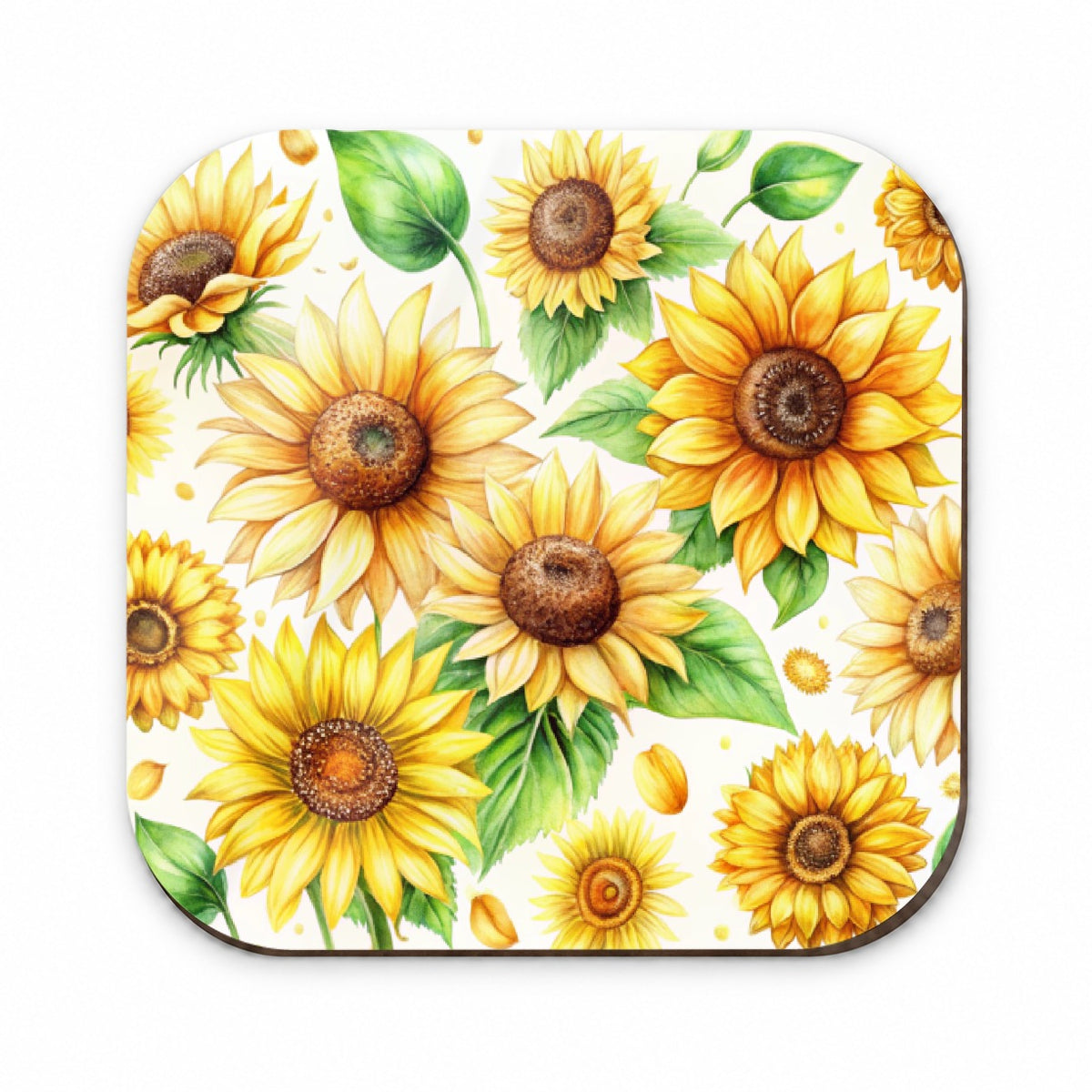 Sunflowers Scattered Watercolor Fridge Magnet