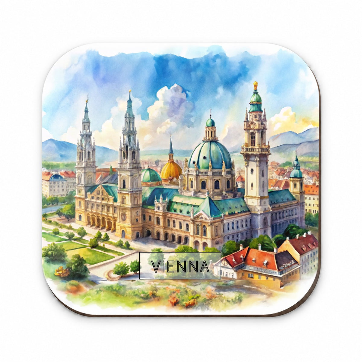 Vienna Austria Travel City Watercolor Fridge Magnet