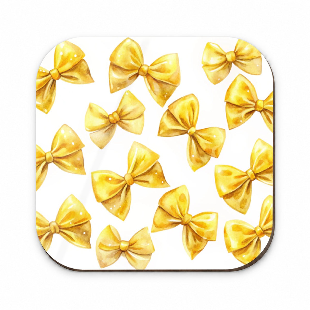 Yellow Coquette Bows Watercolor Fridge Magnet