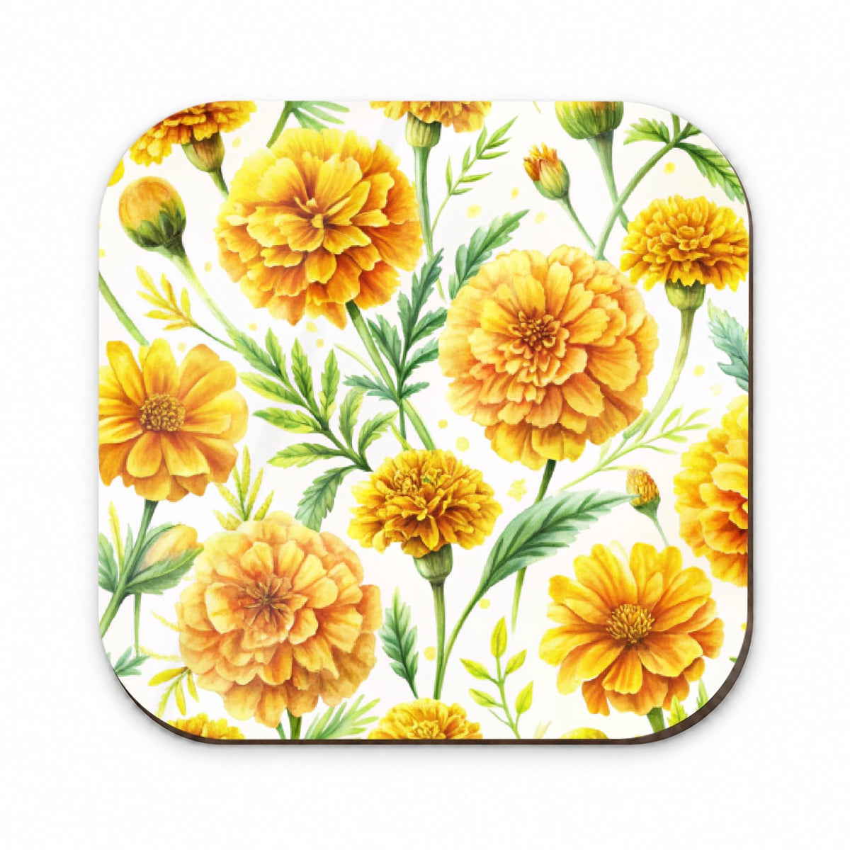 Yellow Marigolds Flowers Watercolor Fridge Magnet