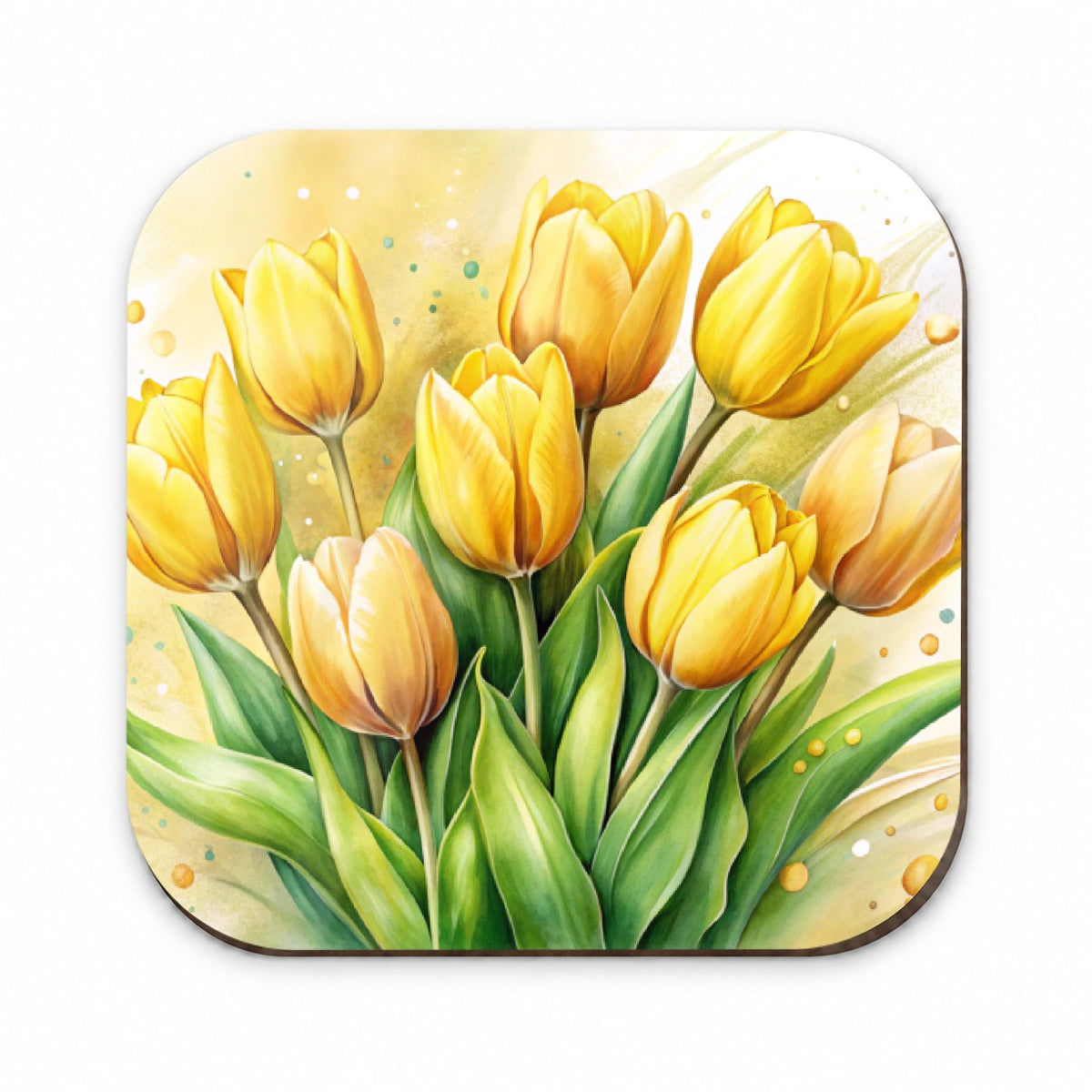 Yellow Tulips Flowers Watercolor Fridge Magnet