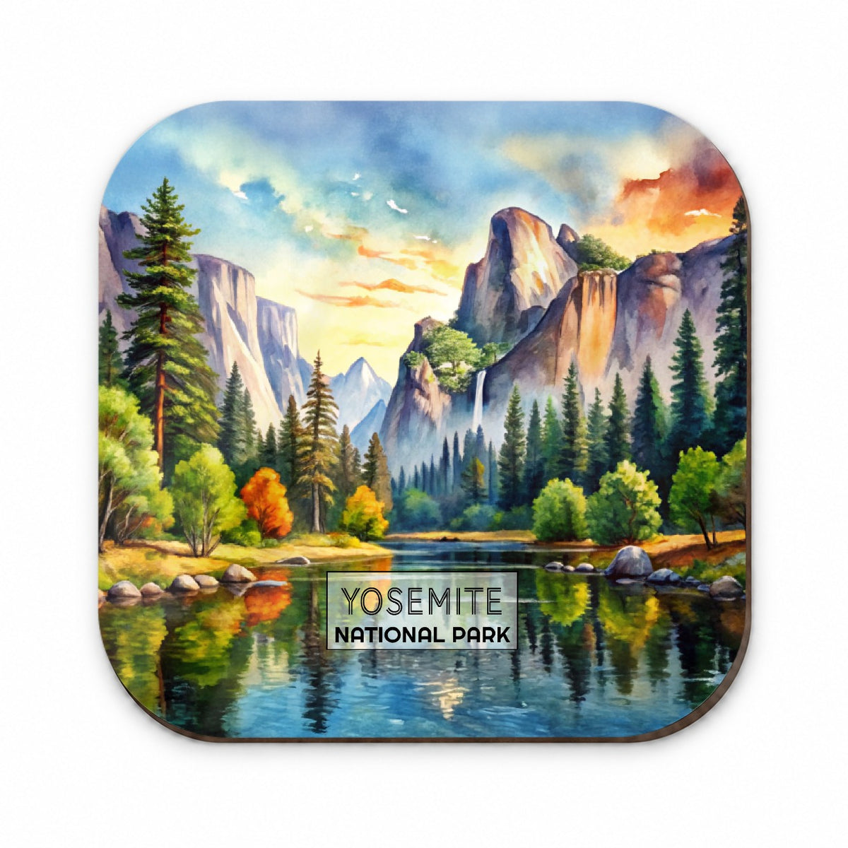 Yosemite National Park California Watercolor Fridge Magnet