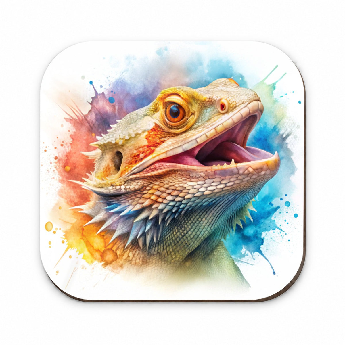 Angry Mad Bearded Dragon Watercolor Fridge Magnet