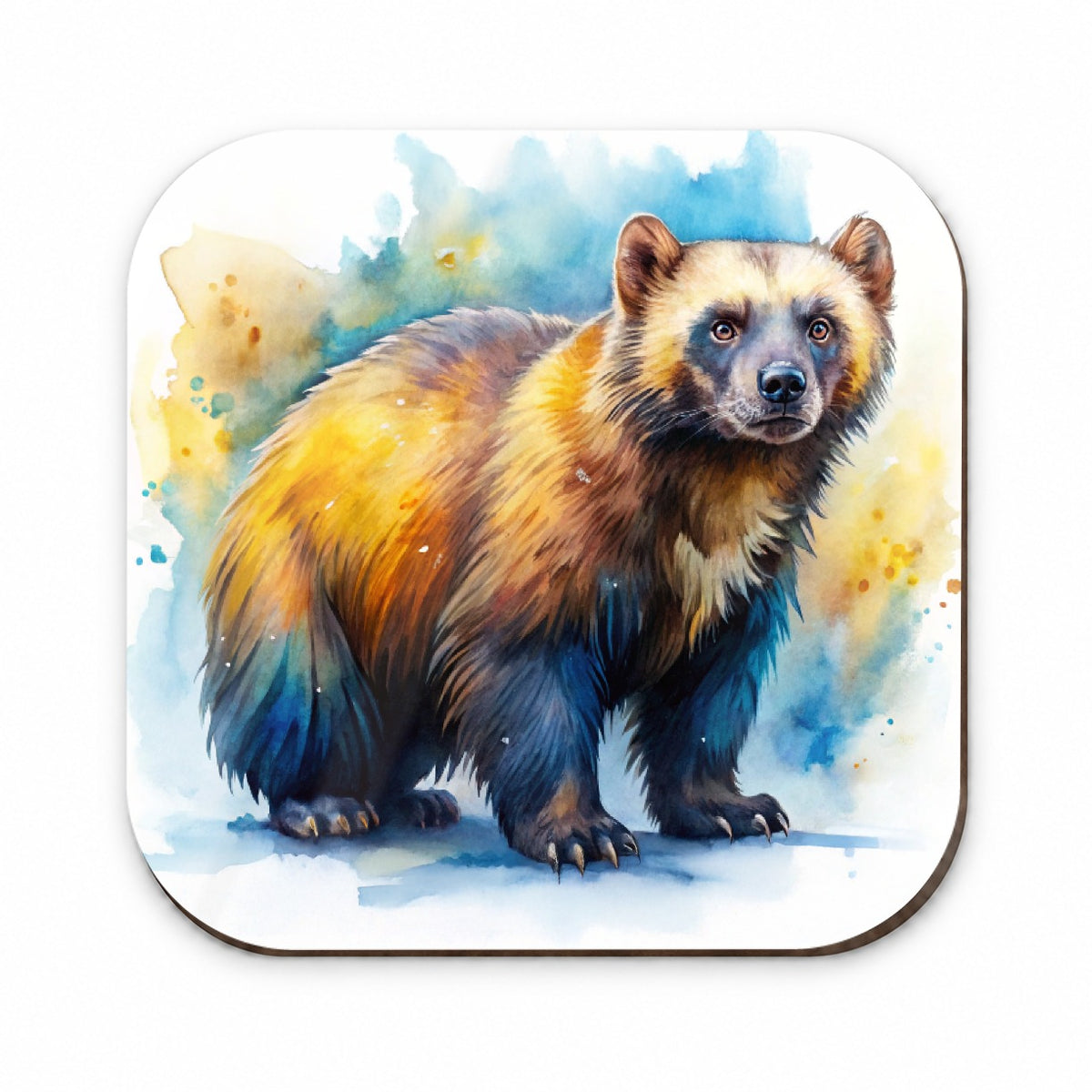 Animal Mad Wolverine Watercolor Fridge Magnet