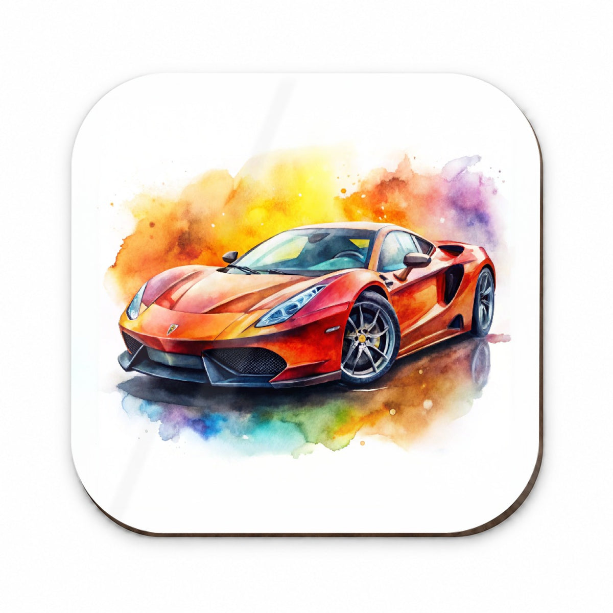 Exotic Supercar Sports Car Watercolor Fridge Magnet