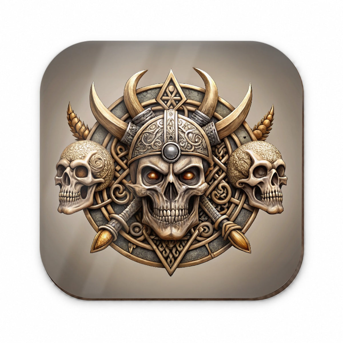 Norse Viking Symbols With Skulls Fridge Magnet