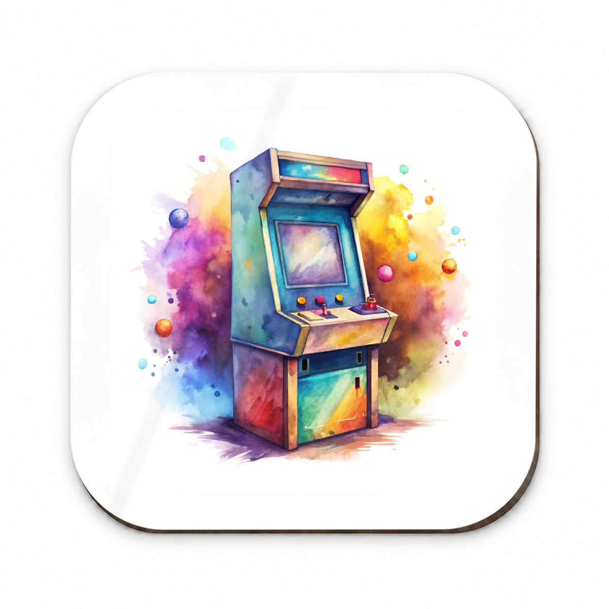 Retro Stand-up Arcade System Watercolor Fridge Magnet