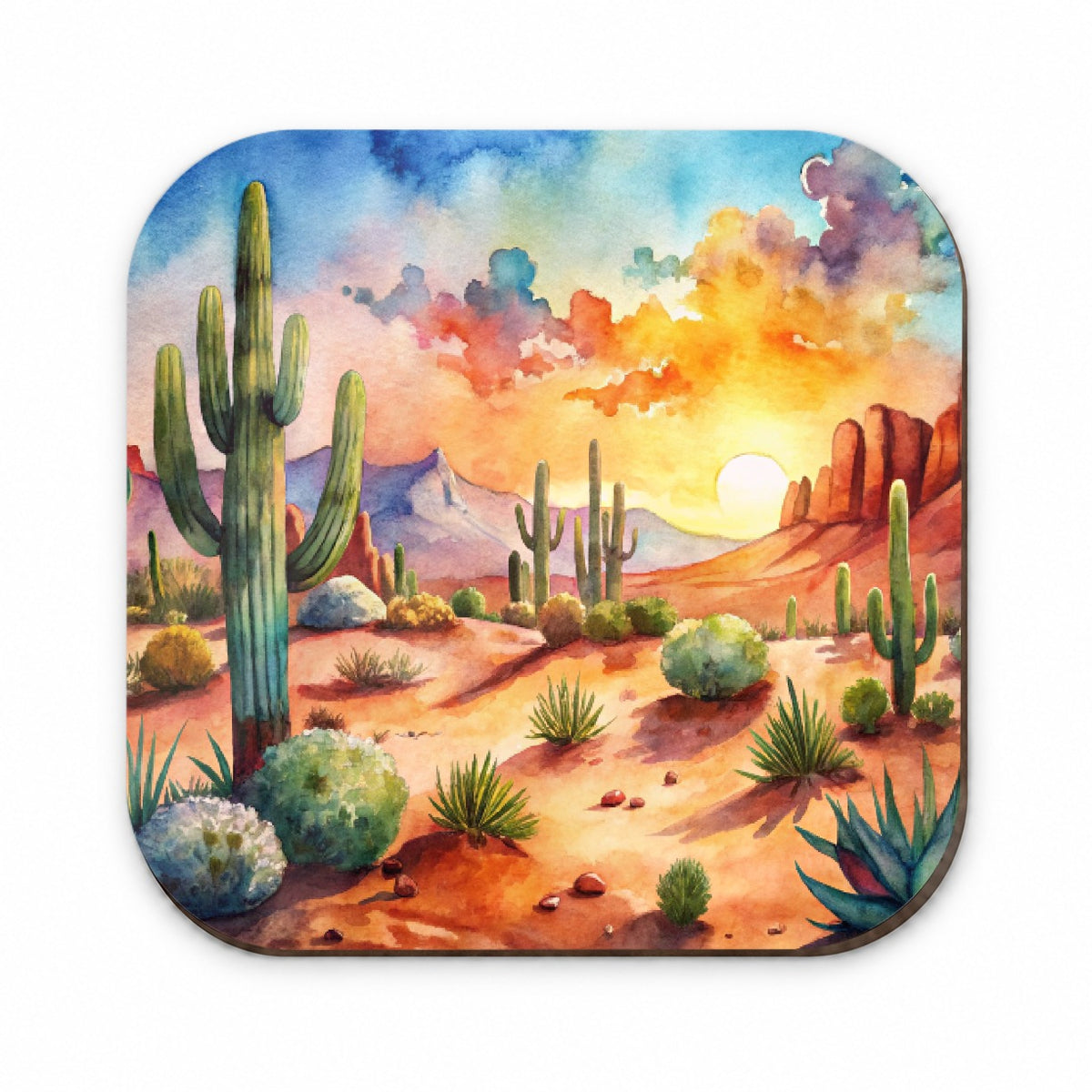 Southwest Desert Cactus Watercolor Fridge Magnet
