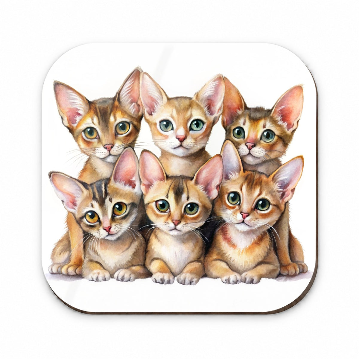 Sweet Abyssinian Cats Fridge Magnet