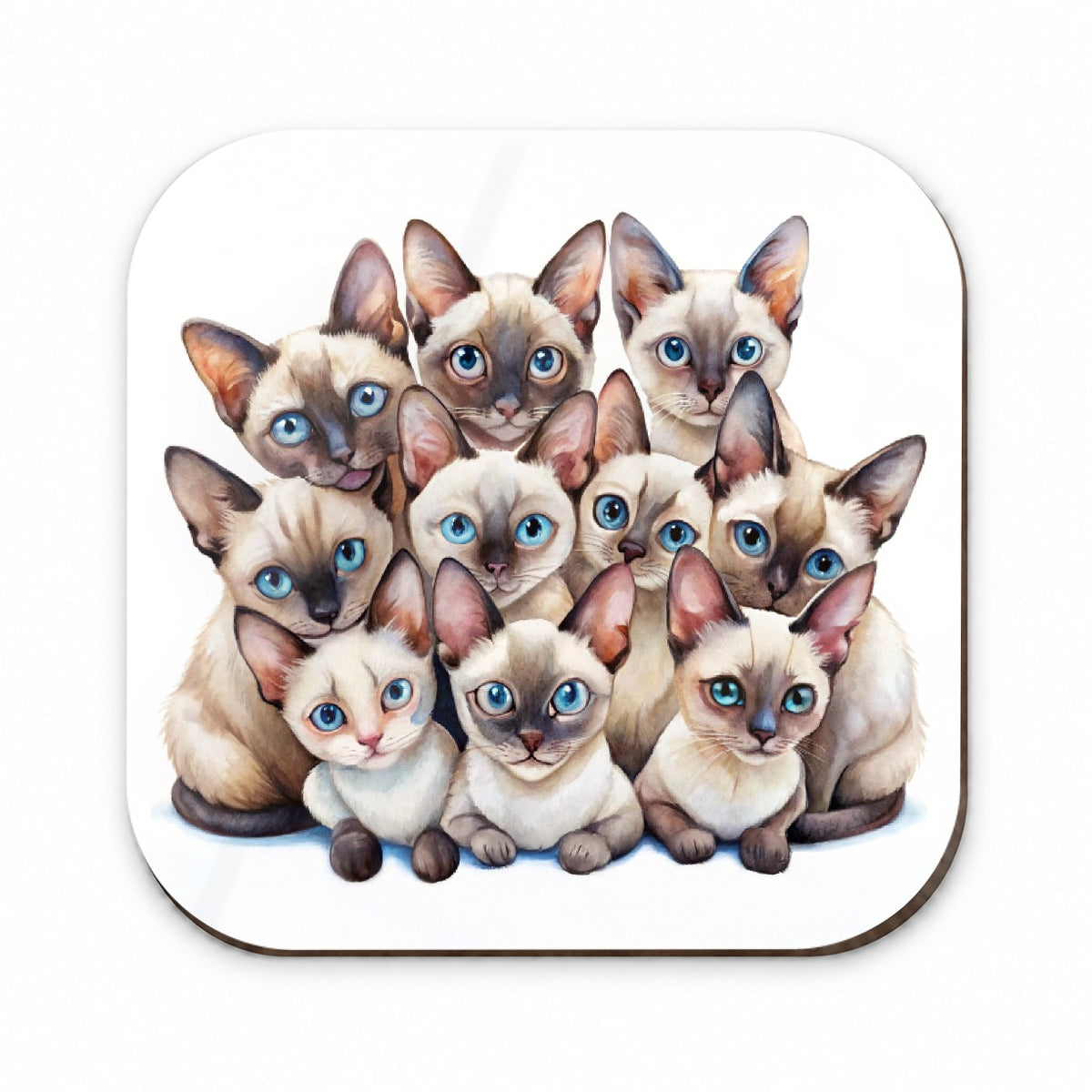 Sweet Siamese Cats Fridge Magnet