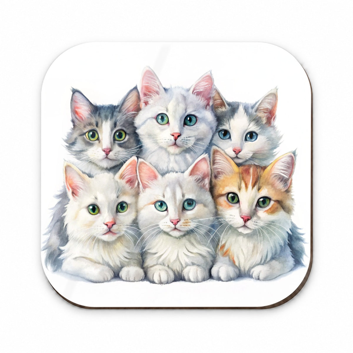Sweet Turkish Angora Cats Fridge Magnet