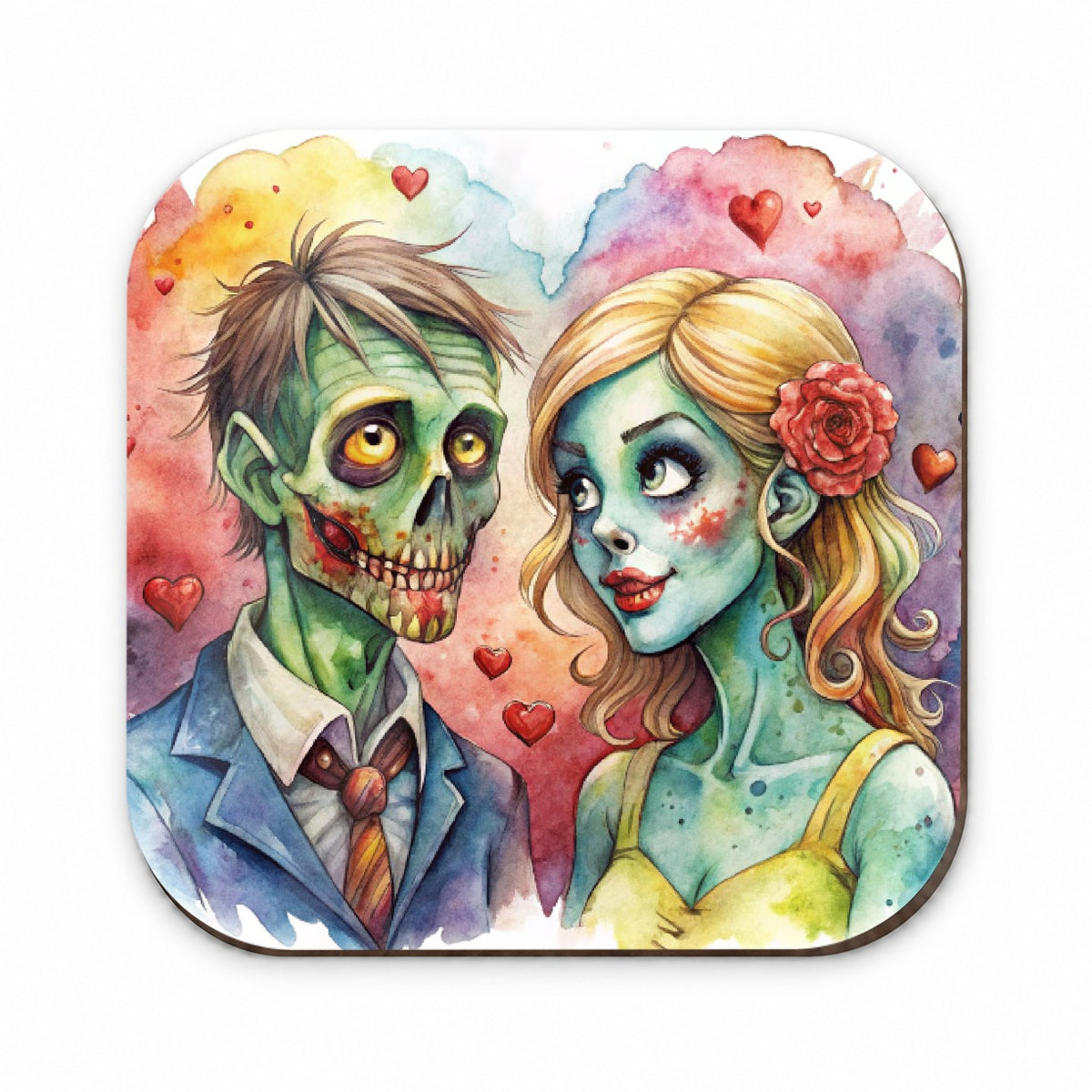 Zombies In Love Valentine's Day Halloween Fridge Magnet