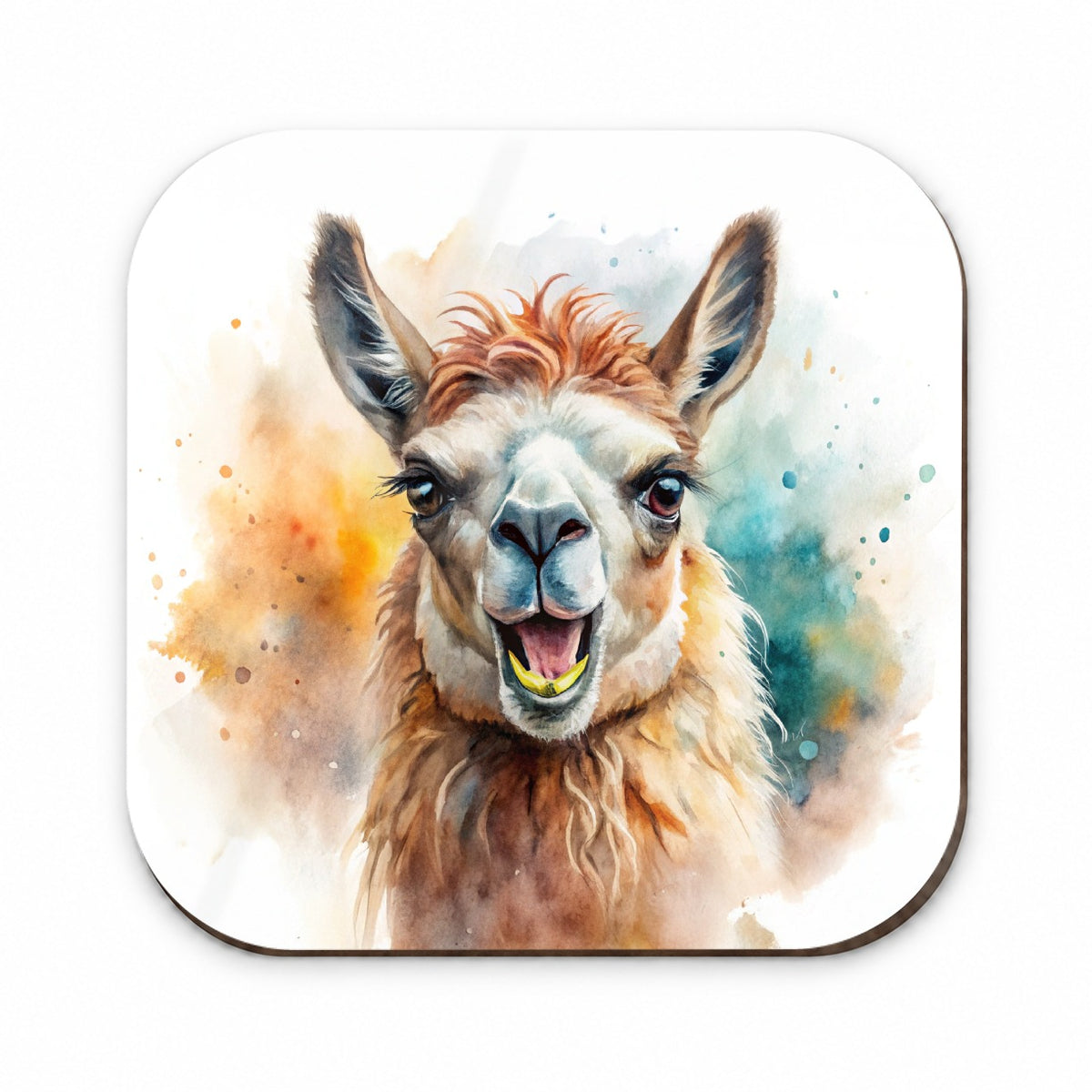 Angry Llama Watercolor Fridge Magnet