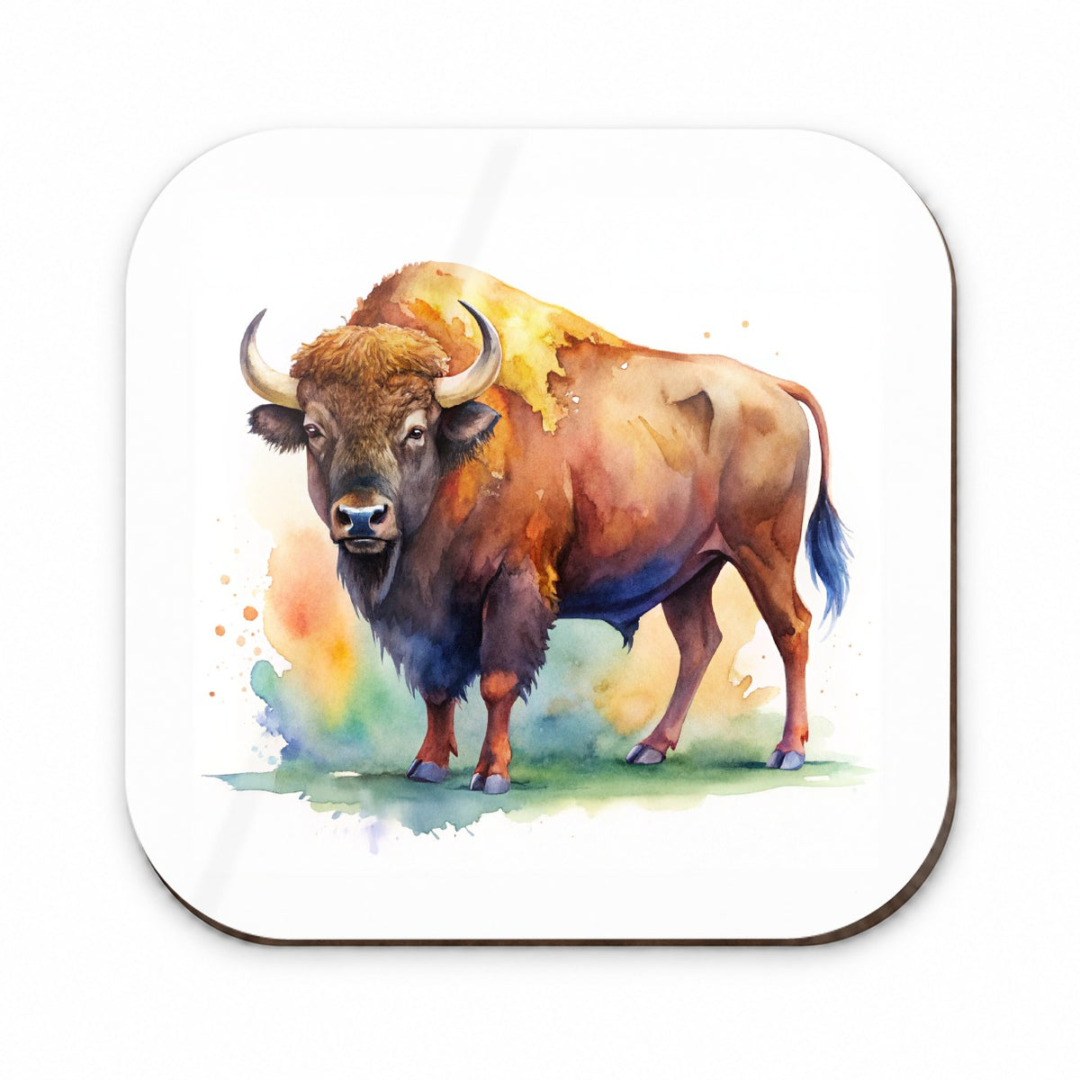 Buffalo Bison Watercolor Fridge Magnet
